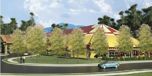 Artists conception of Habeatolel Pomo's Running Creek Casino